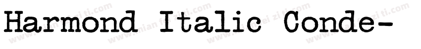 Harmond Italic Conde字体转换